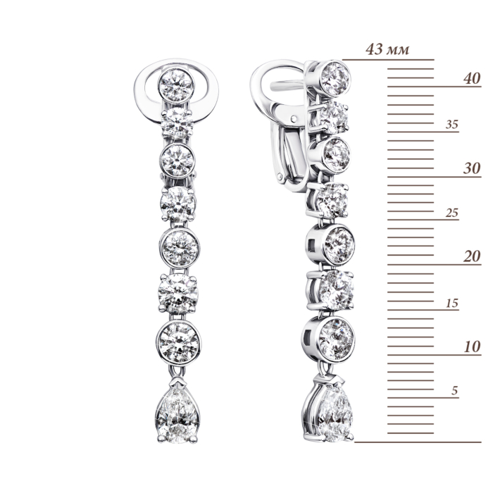 12345 Золоті сережки-підвіски з діамантами (51809/04/1/8509) 12345 грн999,424 12345