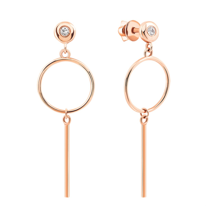 12345 Золоті сережки-підвіски з діамантами. Артикул UG5ЗК2008 12345 грн23,441 12345