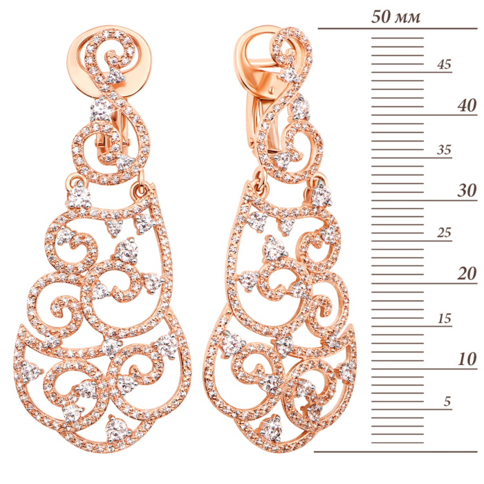 12345 Золоті сережки-підвіски з фіанітами (21823/01/1/913) 12345 грн46,877 12345