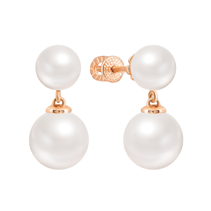 12345 Золоті сережки-підвіски з перлами. Артикул UG5с134 12345 грн14,131 12345