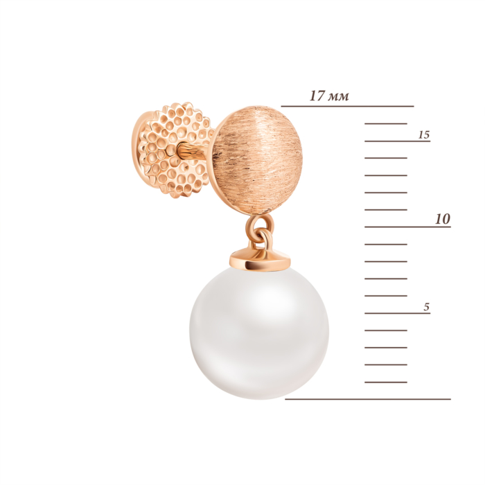 12345 Золоті сережки-підвіски з перлами. Артикул UG5с154 12345 грн14,591 12345