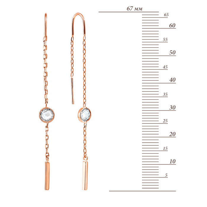 12345 Золоті сережки-протяжки. Артикул UG5СПП255и 12345 грн10,589 12345