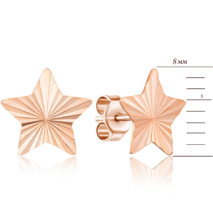 12345 Золоті сережки-пусети з алмазною гранню. Артикул 02719-1/01/2 12345 грн2,807 12345