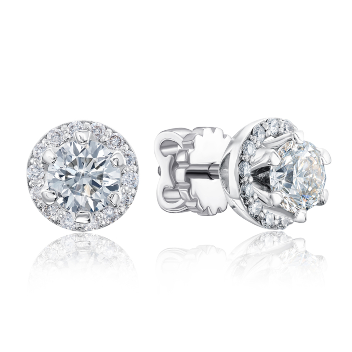 12345 Золоті сережки-пусети з діамантом. Артикул 807040/02/1/9518 12345 грн116,216 12345