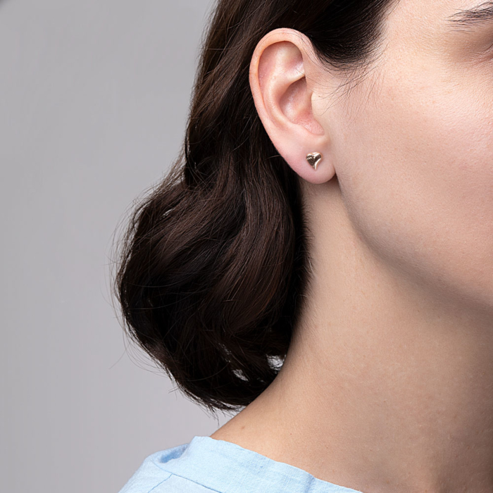 12345 Золоті сережки-пусети «Серце» з алмазною гранню. Артикул 02800-1/01/2 12345 грн3,361 12345