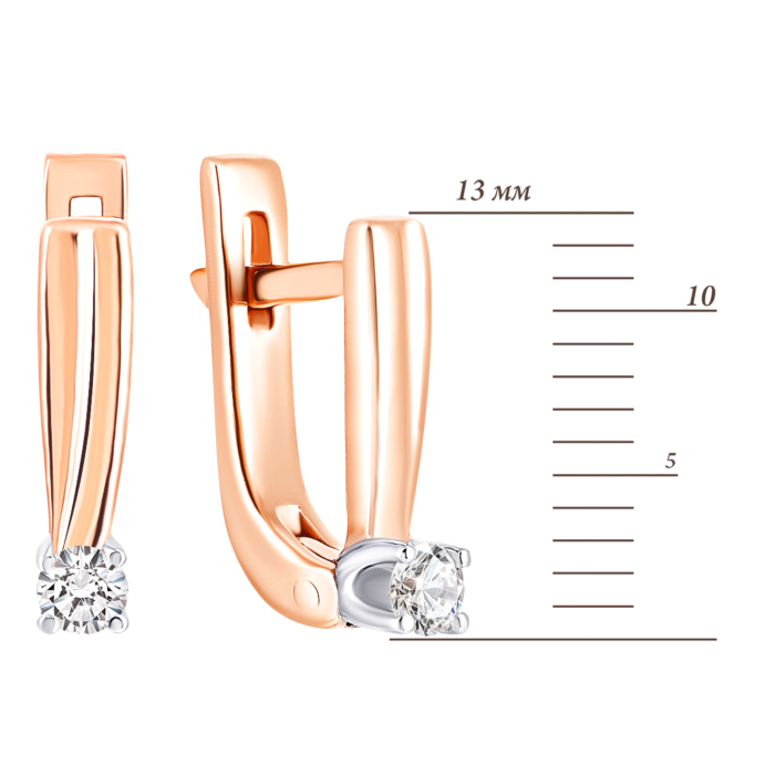 12345 Золоті сережки з діамантами. Артикул UG522749 12345 грн33,687 12345