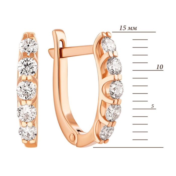 12345 Золоті сережки з діамантами. Артикул UG522878 12345 грн74,289 12345