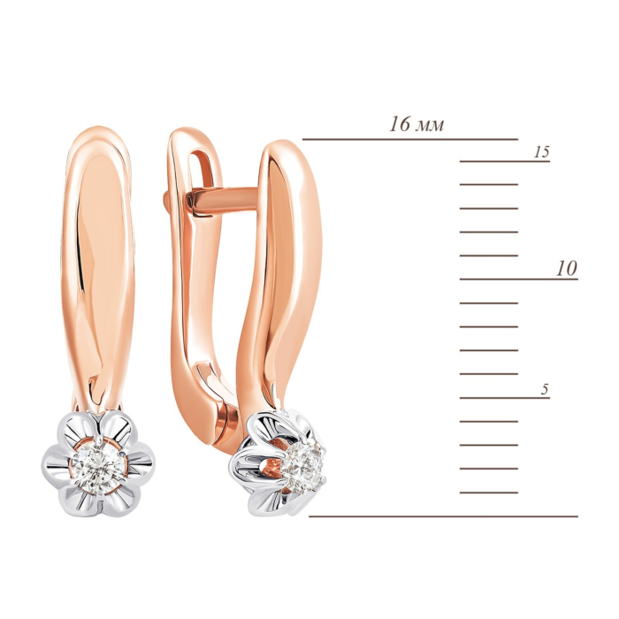 12345 Золоті сережки з діамантами. Артикул UG5880250-С 12345 грн30,975 12345