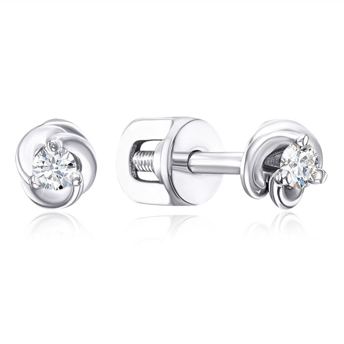 Золоті сережки з діамантами. Артикул 52816/02/1/8581