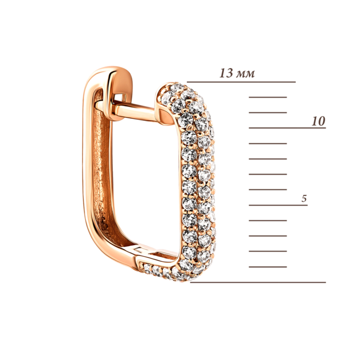 12345 Золоті сережки-конго з фіанітами.Артикул UG5210633110101 12345 грн10,309 12345