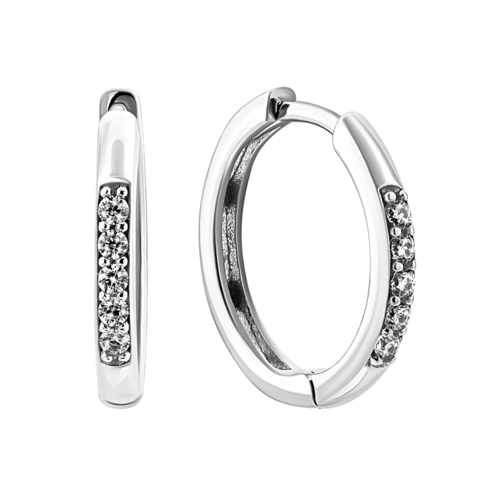 Золотые серьги-конго с фианитами.Артикул UG5210856210201