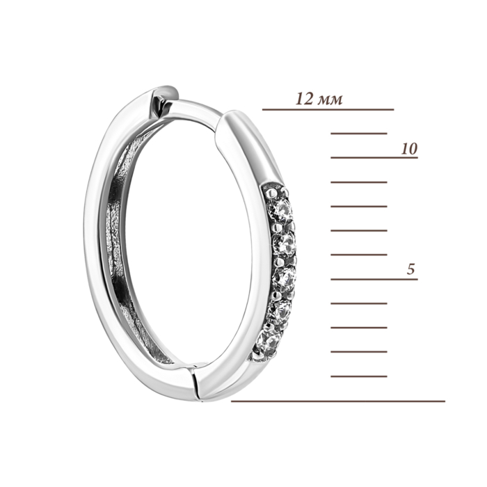 Золотые серьги-конго с фианитами.Артикул UG5210856210201