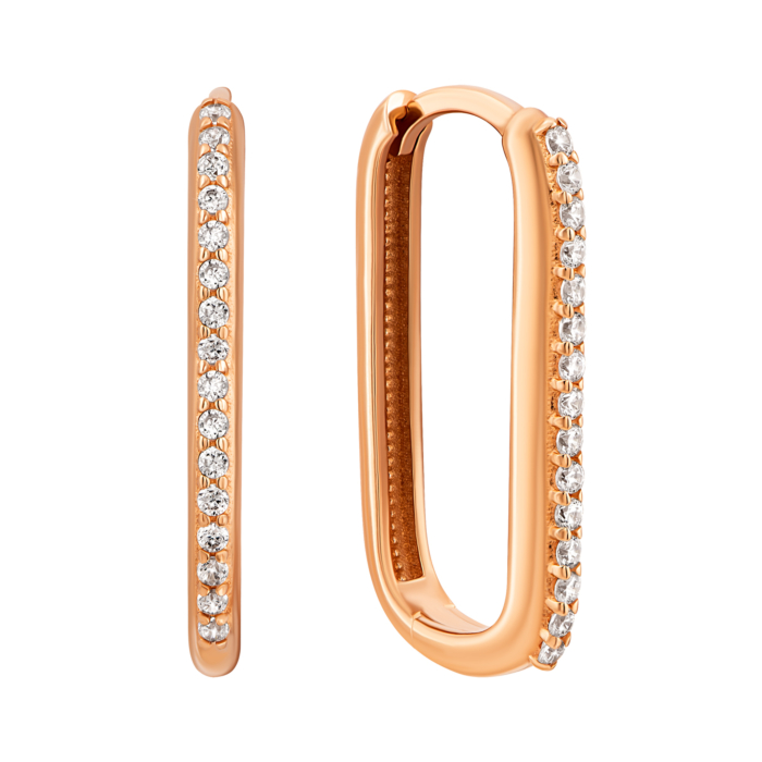 12345 Золоті сережки-конго з фіанітами.Артикул UG52111026101 12345 грн10,016 12345