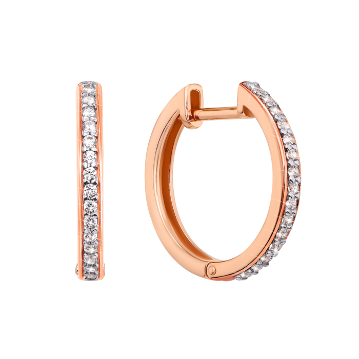 Золотые серьги-конго с фианитами (21820-2/01/1/13)