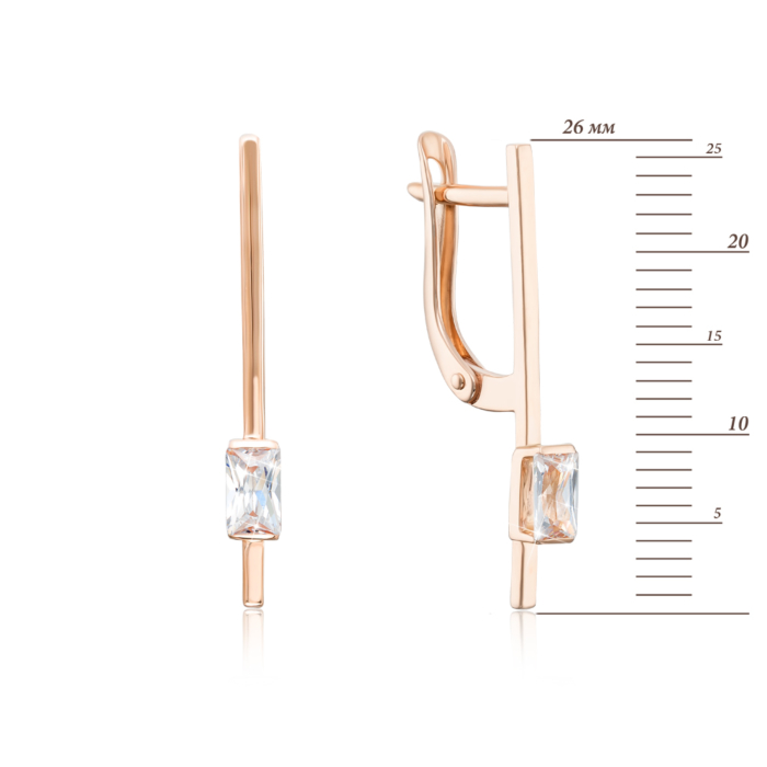 12345 Золоті сережки з фіанітами. Артикул 22334/01/0/3079 12345 грн10,507 12345