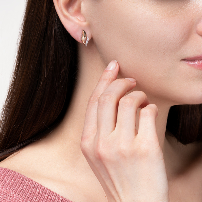 12345 Золоті сережки з фіанітами. Артикул 22613/01/1/75 12345 грн9,146 12345