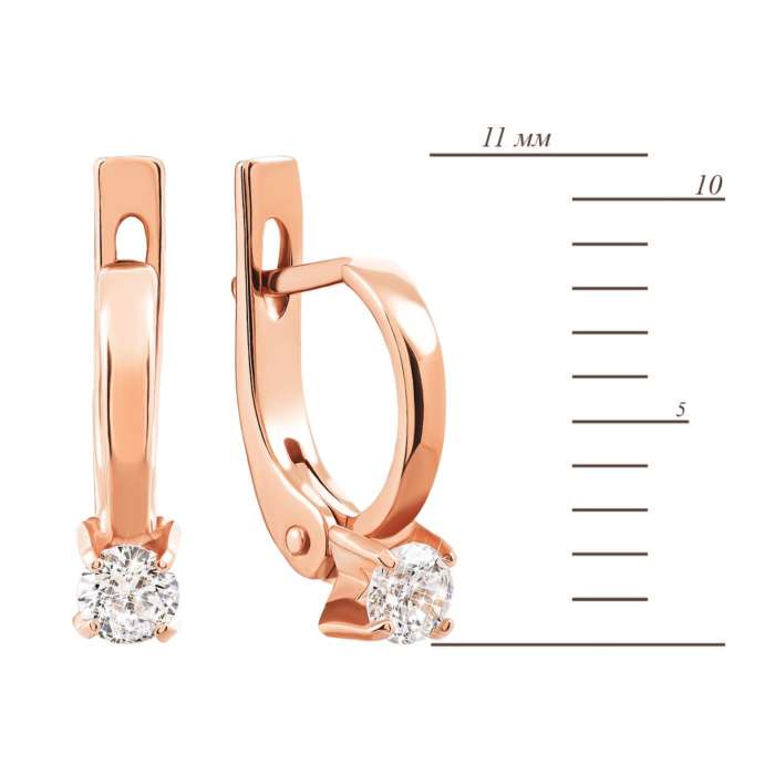 12345 Золоті сережки з фіанітами. Артикул UG5СВ473и 12345 грн6,111 12345