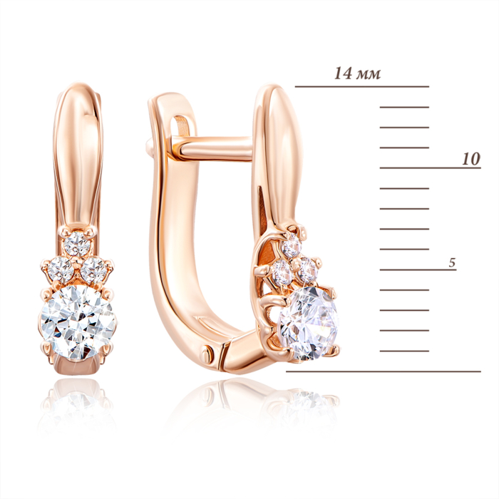 12345 Золоті сережки з фіанітами S. Артикул 21904/01/0/1501 12345 грн11,462 12345