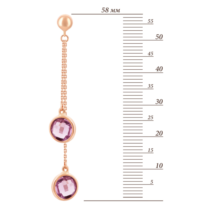 12345 Золоті сережки-підвіски з кварцом.Артикул UG52/50/343 12345 грн10,481 12345