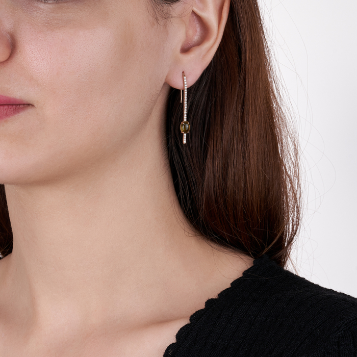 12345 Золоті сережки з турмаліном. Артикул 540094/01/0/7260 12345 грн8,704 12345