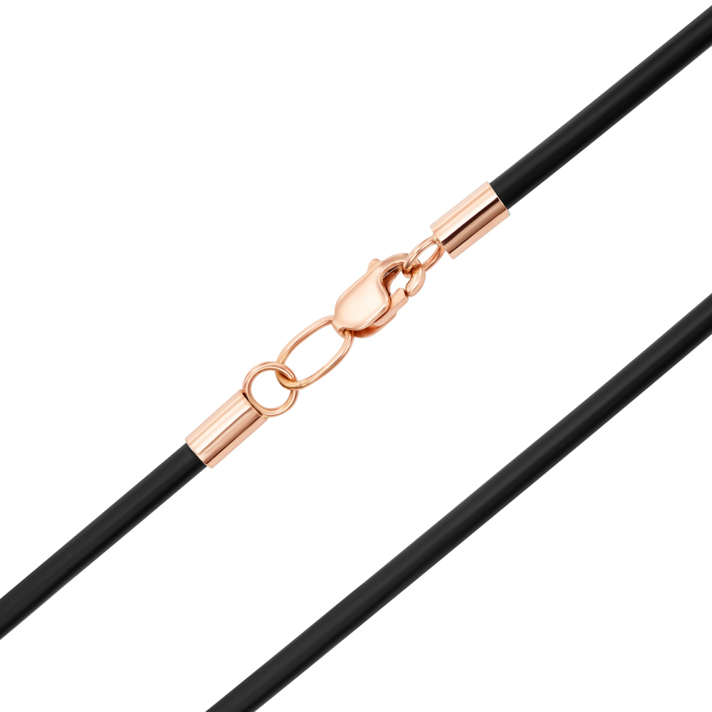 12345 Ювелірний шнурок з каучуку із золотим замком. Артикул 06106/1 12345 грн4,515 12345