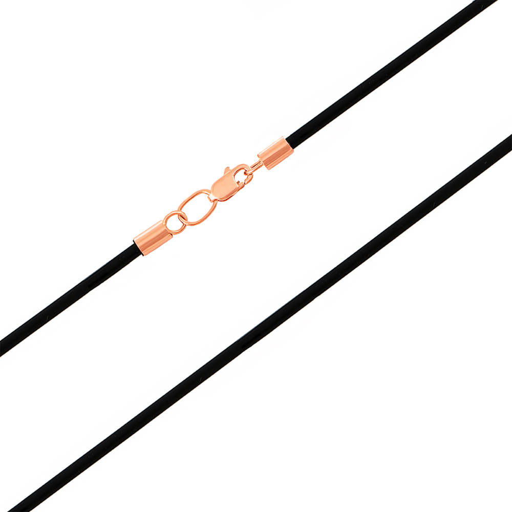 12345 Ювелірний шнурок з каучуку із золотим замком. Артикул 06107/1 12345 грн3,891 12345