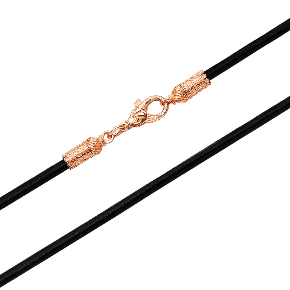 12345 Ювелірний шнурок з натуральної шкіри з золотими вставками. Артикул 06117/128 нч 12345 грн11,275 12345