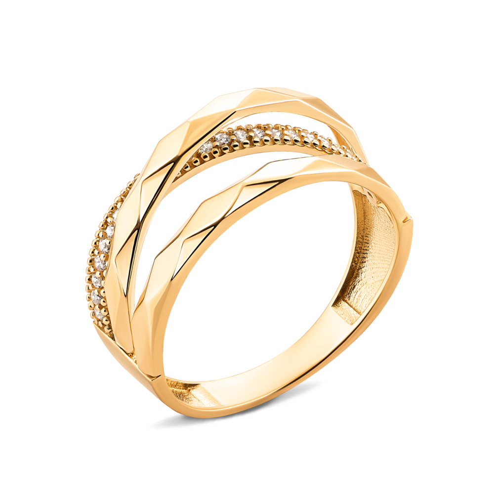 12345 Золота каблучка з фіанітами. Артикул UG51/101/001/2 12345 грн12,920 12345