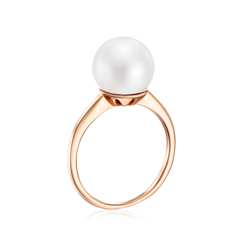 Золотое кольцо с жемчугом. Артикул 13012 с