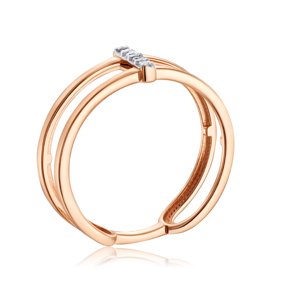 12345 Золота каблучка з фіанітами. Артикул 13261/01/1/13 12345 грн6,423 12345