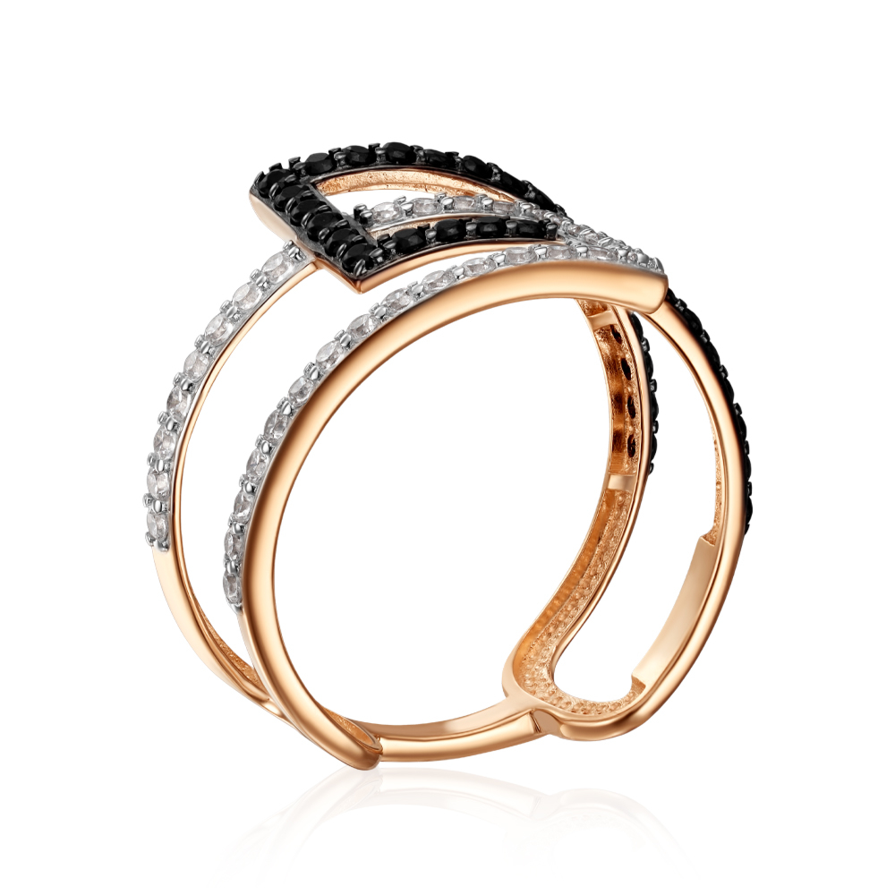 12345 Золота каблучка з фіанітами. Артикул 18642/01/1/146 12345 грн8,933 12345