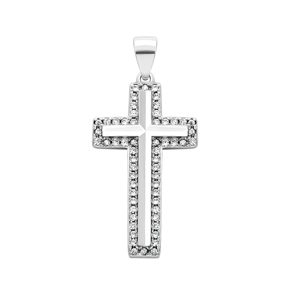 12345 Срібний хрестик з фіанітами. Артикул UG51PE4498 12345 грн1,397 12345