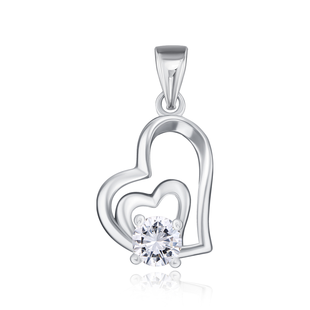 12345 Срібна підвіска з фіанітом. Артикул 2P19118-P/12/1 12345 грн1,530 12345