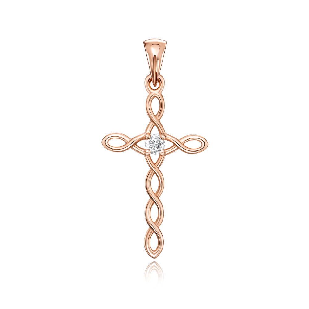 12345 Золотий хрестик з фіанітом. Артикул 31969/01/0/52 12345 грн3,191 12345