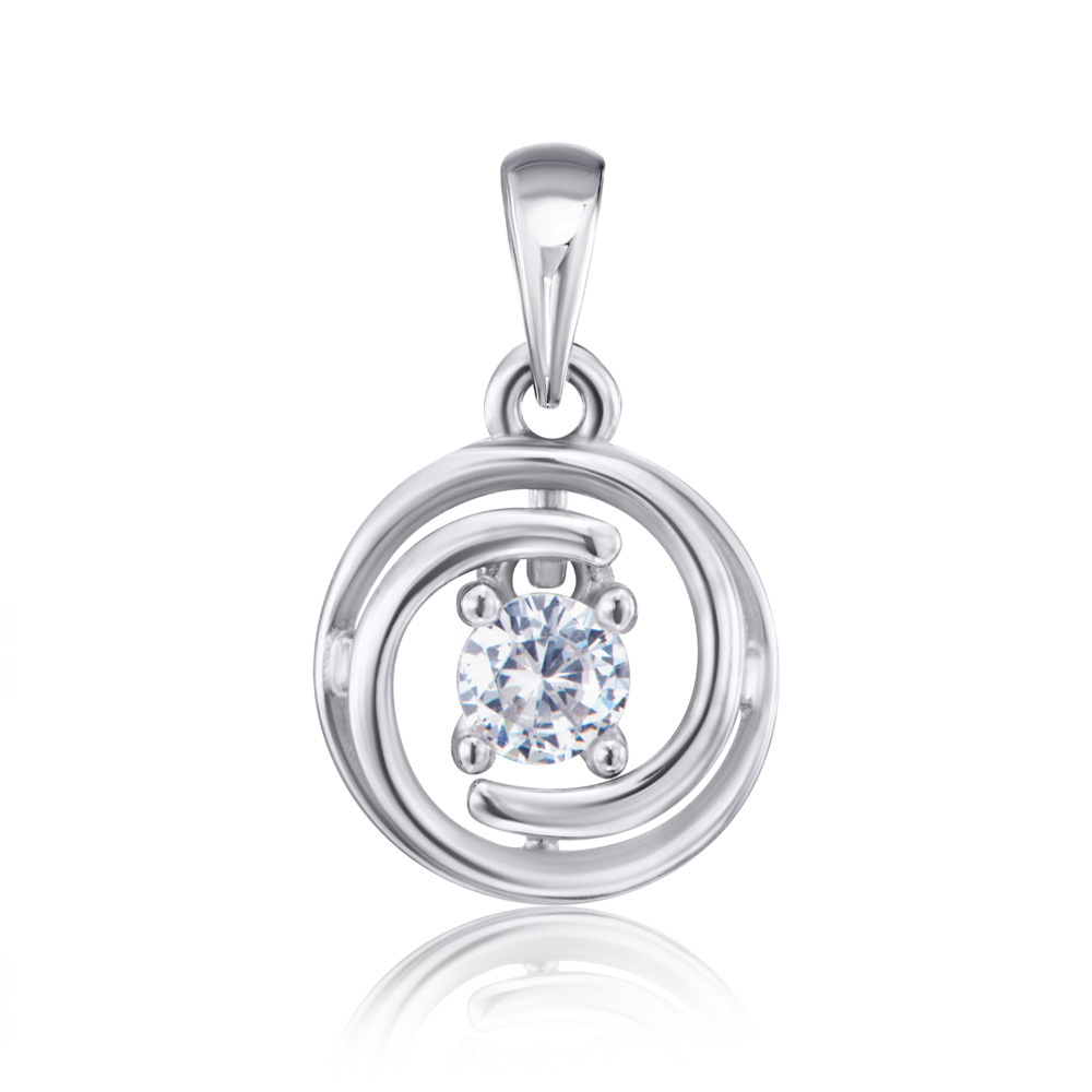 12345 Срібна підвіска з фіанітом. Артикул 35359/12/1/53 12345 грн528.00 12345