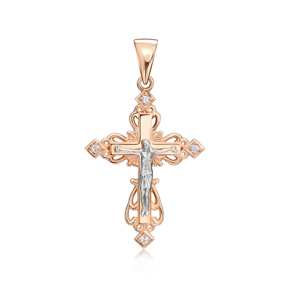 12345 Золотий хрестик з фіанітами. Артикул 3866 12345 грн13,527 12345