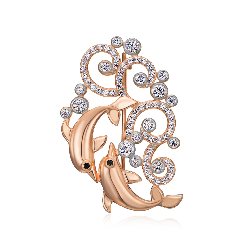 12345 Золота брошка з фіанітами. Артикул 4142/01/1/4042 12345 грн15,016 12345