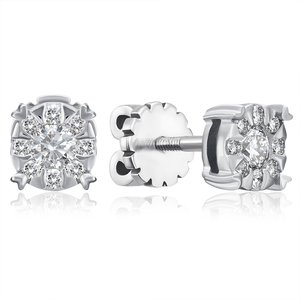 12345 Золоті пусети з діамантами. Артикул 51719/02/1/9219 12345 грн51,106 12345