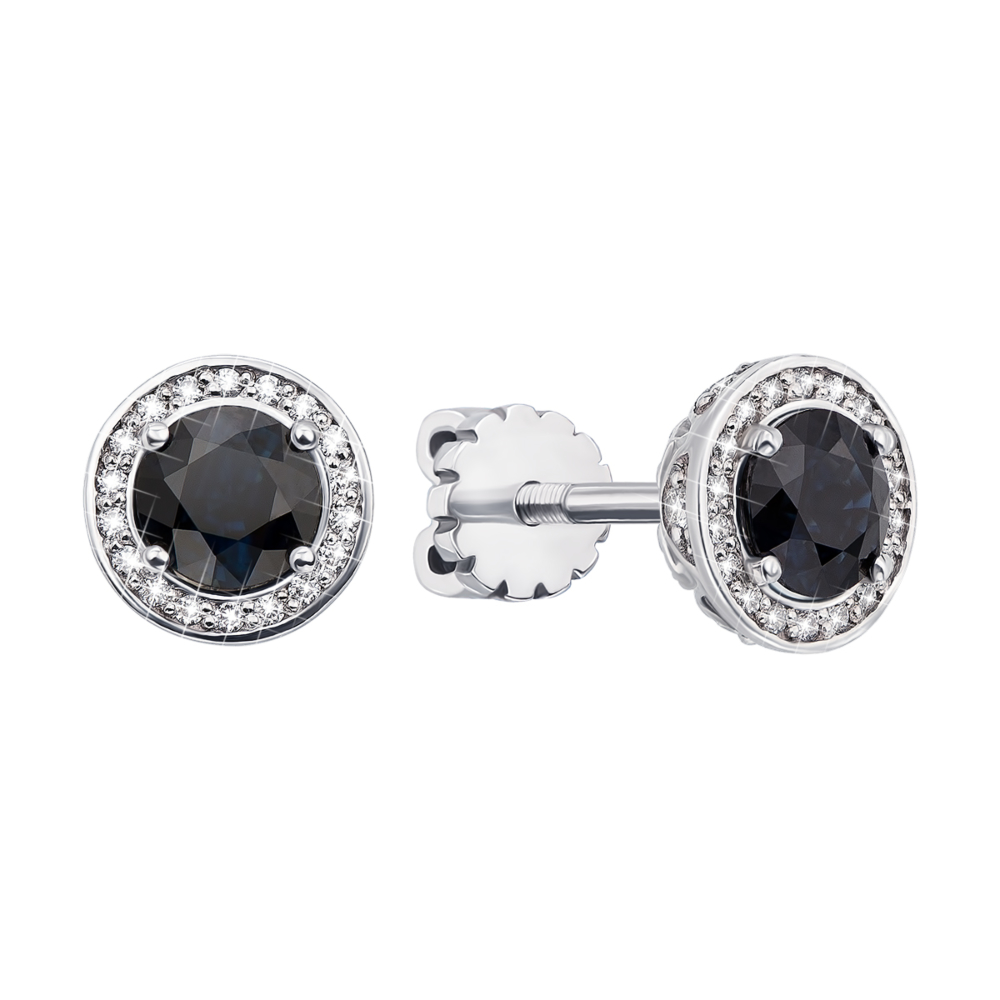 12345 Золоті пусети з сапфірами і діамантами. Артикул 52869/1.25б сап 12345 грн59,337 12345