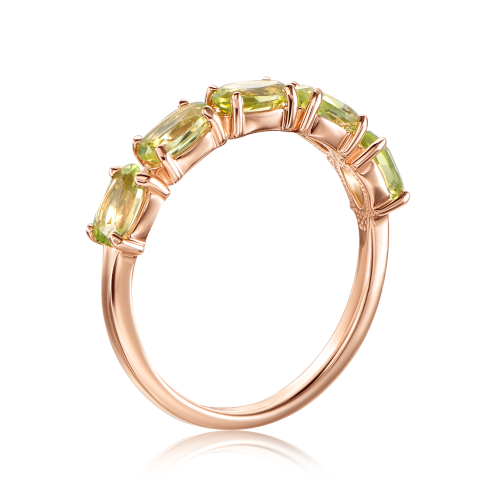 12345 Золота каблучка з хризолітом. Артикул 530258/01/0/5899 12345 грн6,963 12345