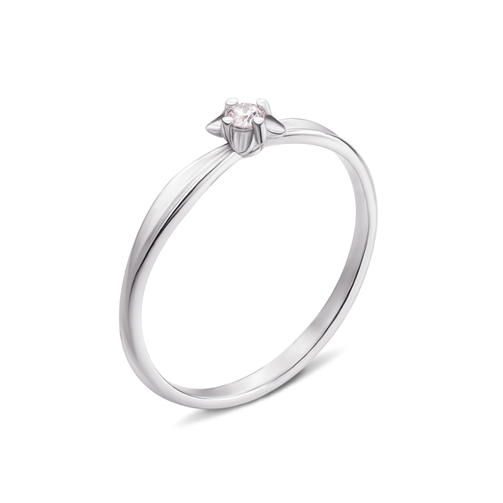 Золотое кольцо с бриллиантом. Артикул 53086/2.5б