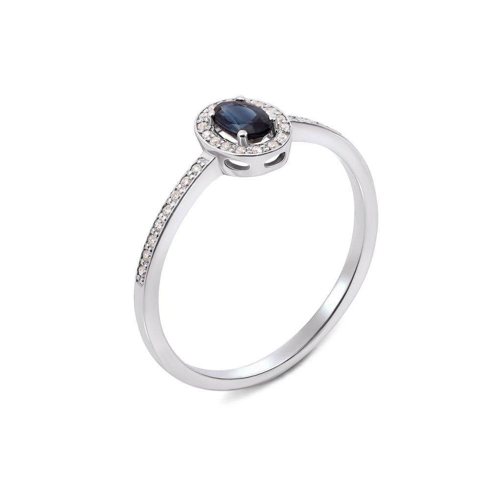 12345 Золота каблучка з сапфіром і діамантами. Артикул 53193/0.8Sб сап 12345 грн16,830 12345