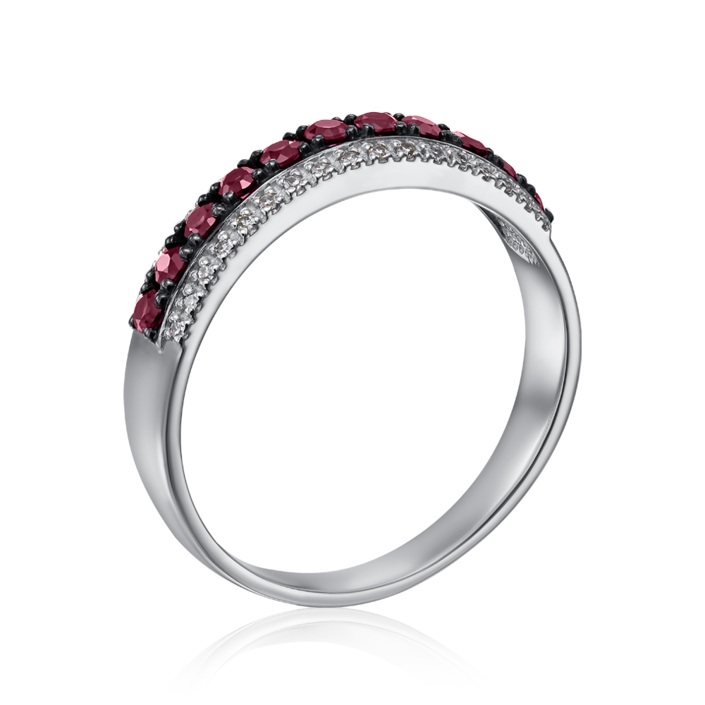 12345 Золота каблучка з діамантами і рубінами. Артикул 53194/02/1/8141 12345 грн32,801 12345