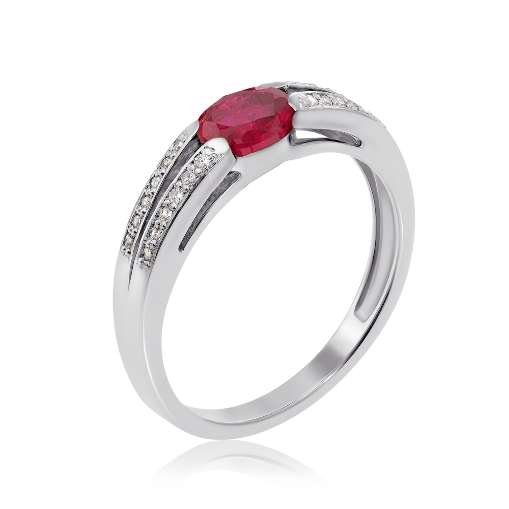 12345 Золота каблучка з рубіном і діамантами. Артикул 53212/02/1/8196 12345 грн16,846.00 12345