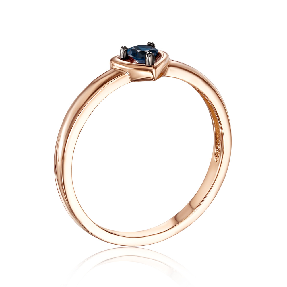 12345 Золота каблучка «Серце» з сапфіром. Артикул 53483/01/1/8053 12345 грн14,005 12345