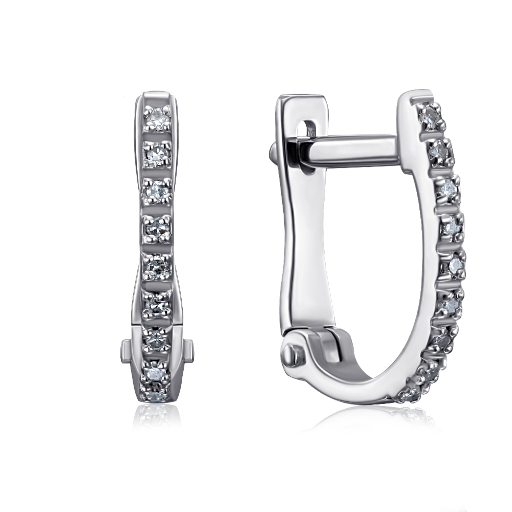 12345 Золоті сережки з діамантами. Артикул 53720/02/1/8007 12345 грн10,811 12345