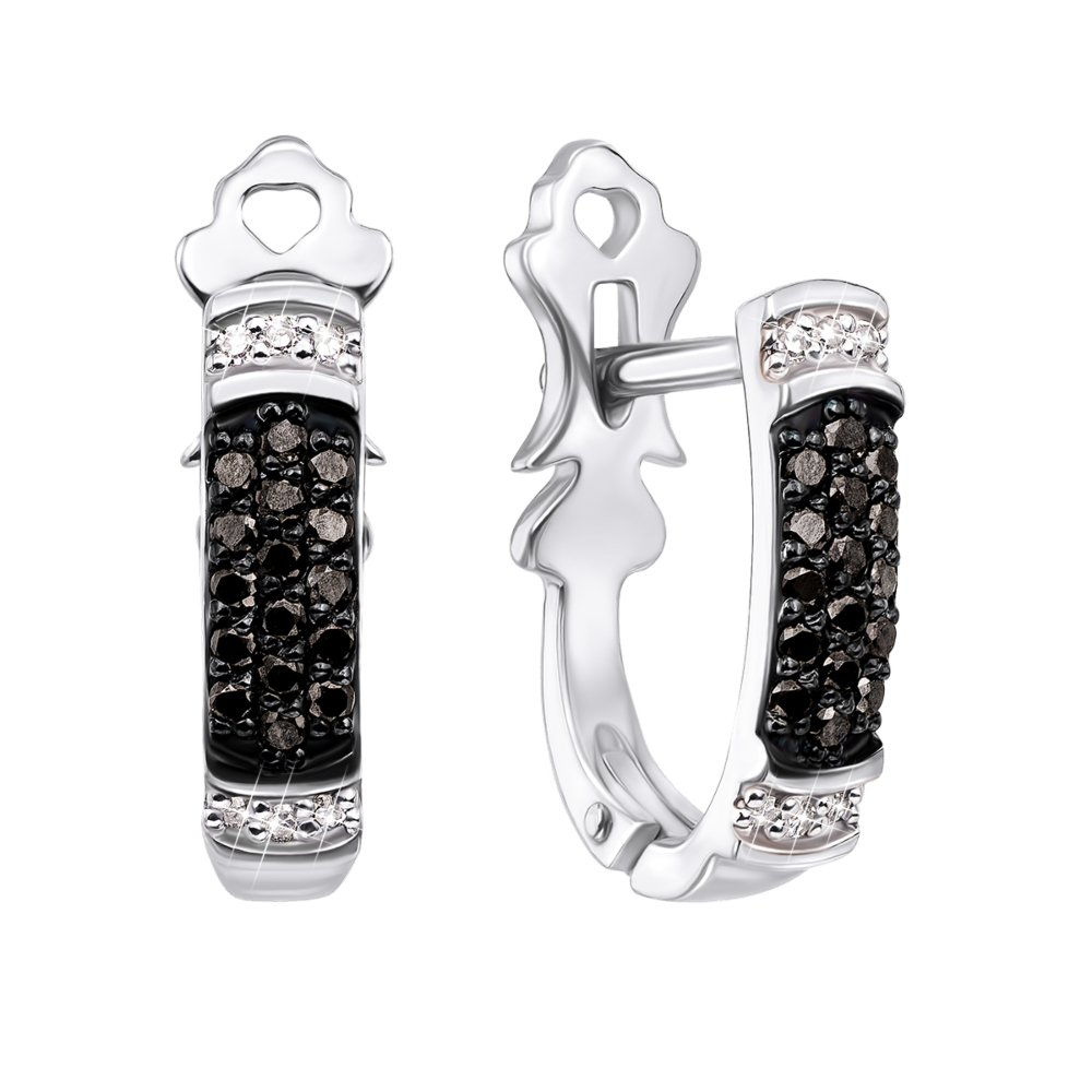 12345 Золоті сережки з діамантами. Артикул 53721/02/1/8059 (53721/0.8Sб ч) 12345 грн26,290 12345