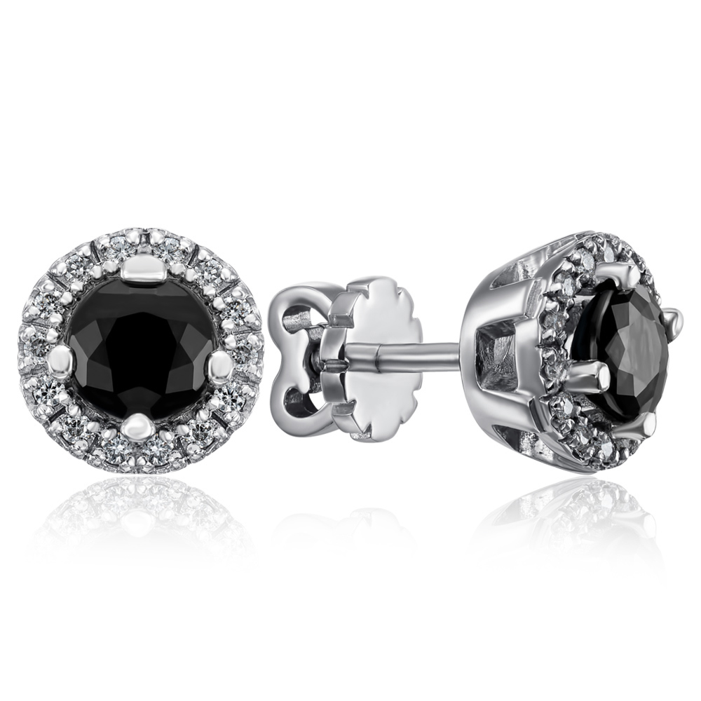 12345 Золоті пусети з діамантами. Артикул 53779/02/1/9160 12345 грн62,899 12345