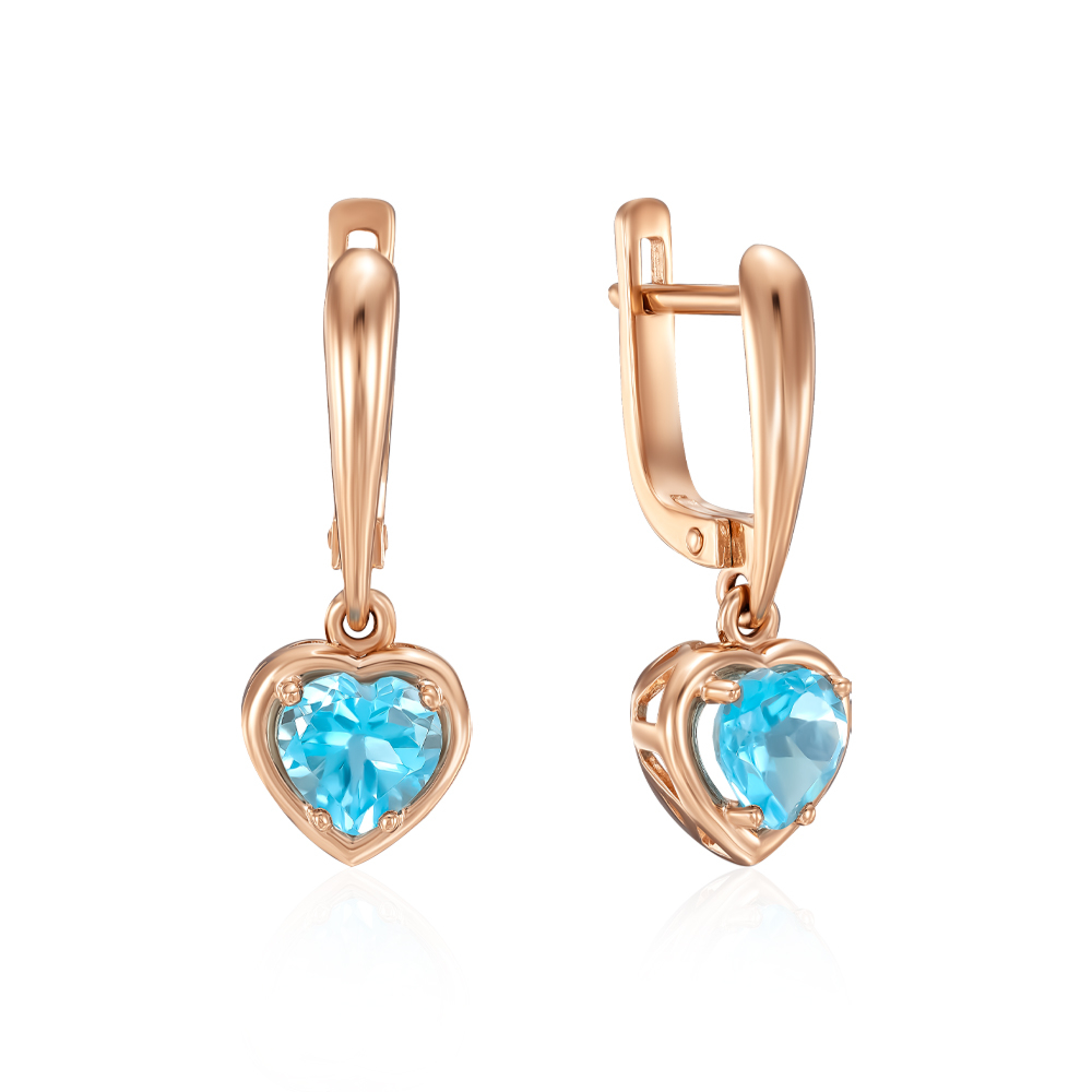 12345 Золоті сережки з топазом. Артикул 540076/01/0/6285 12345 грн18,588 12345