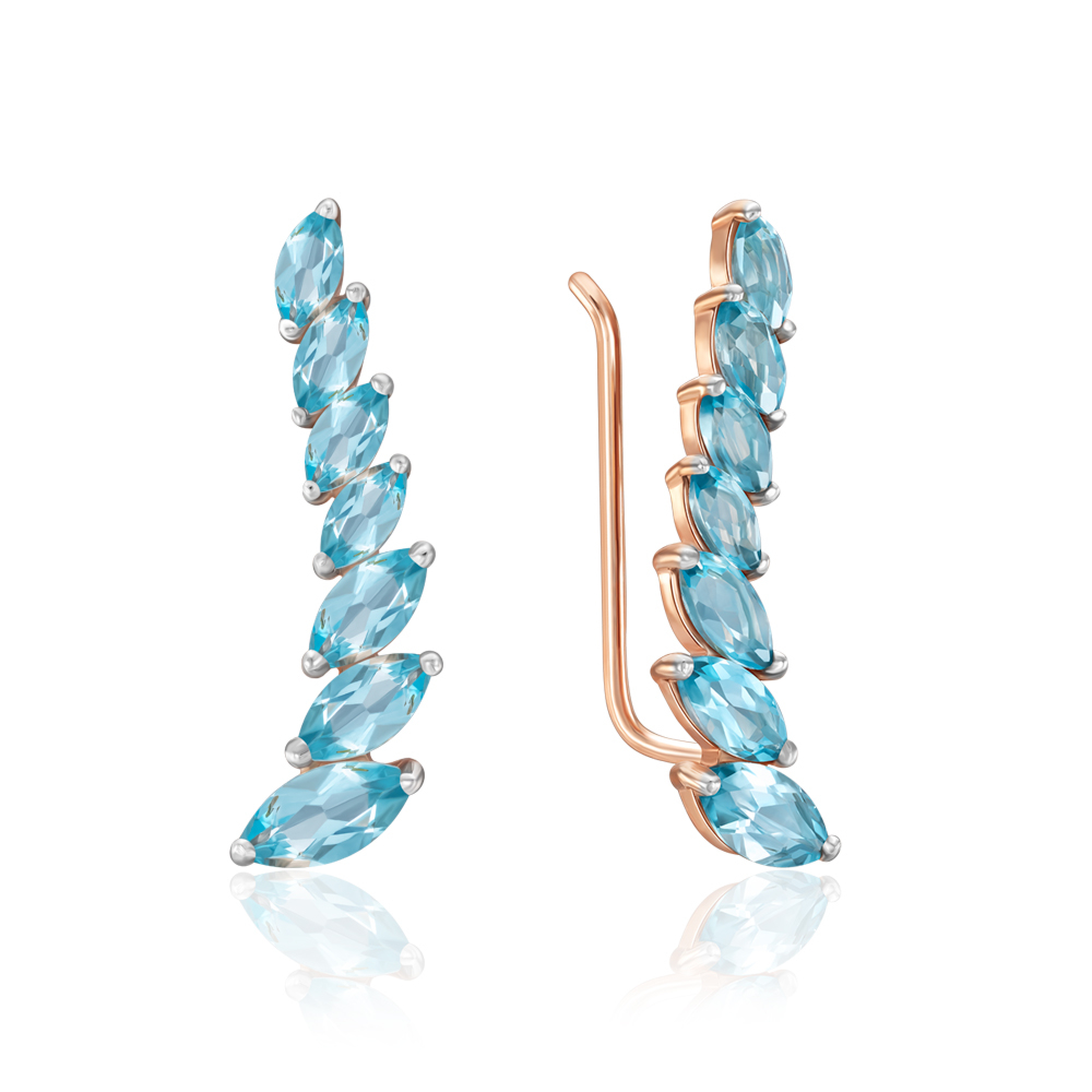 12345 Золоті кафи з топазом Swiss. Артикул 540186/01/1/7020 12345 грн7,781 12345